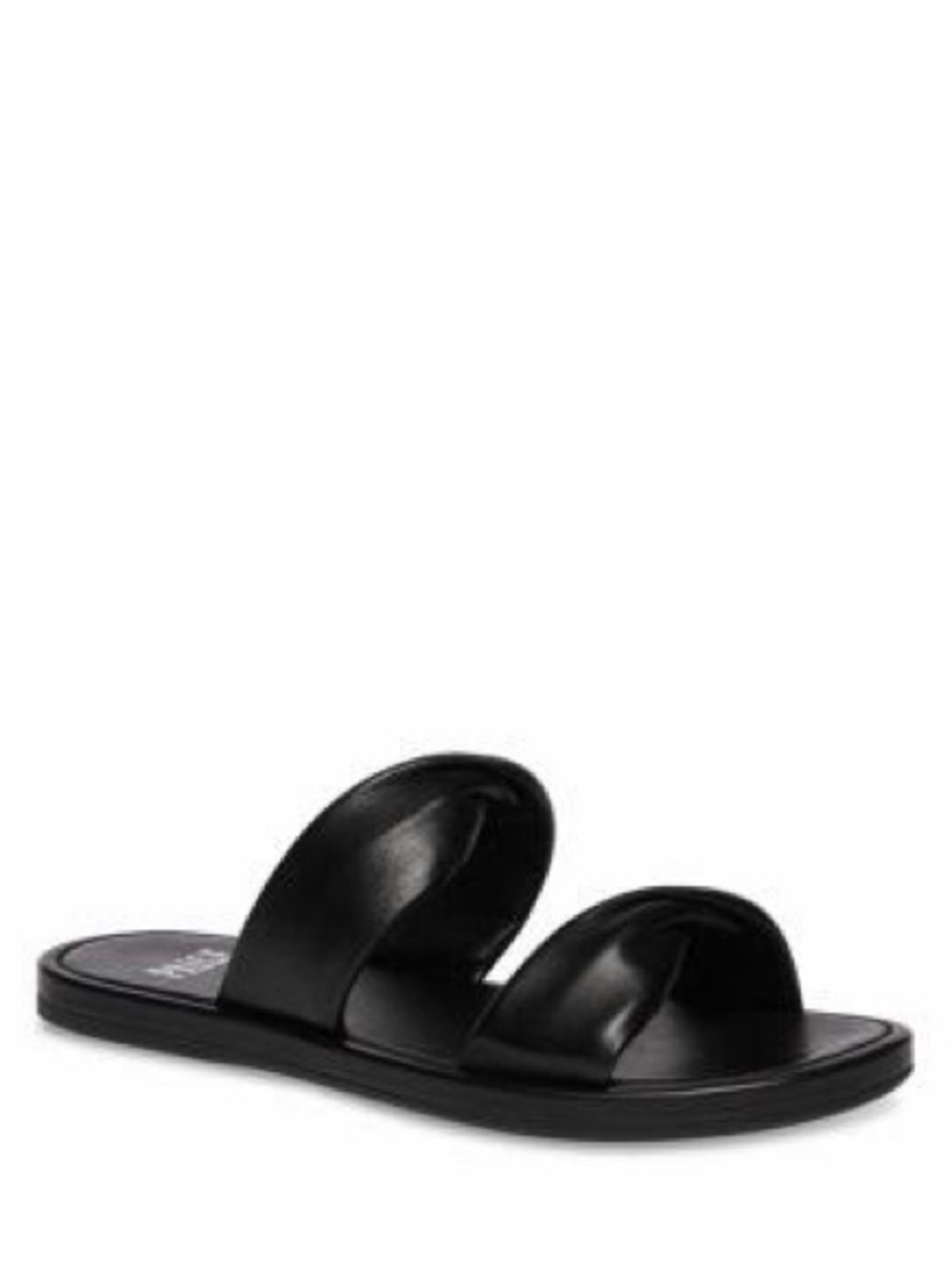 Black Double Band Slide Sandal : Paige Daria Sandal